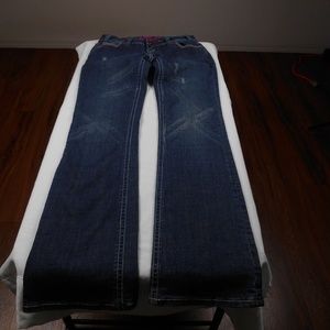 Rock And Roll Cowgirl Distressed Low Rise Bootcut